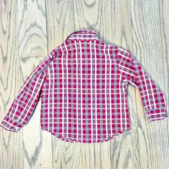Tommy Hilfiger Boys Long Sleeve Collared Plaid Button Down Size 18 Months - Picture 8 of 8